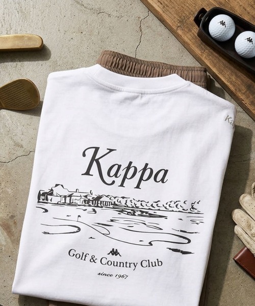 Kappa(カッパ)の「≪ウェルネスシリーズ≫バックグラフィック ユニセックスTシャツ(Tシャツ/カットソー・レディース・ホワイト/ブラック/サックスブルー・LARGE/MEDIUM/SMALL)」の2枚目の写真