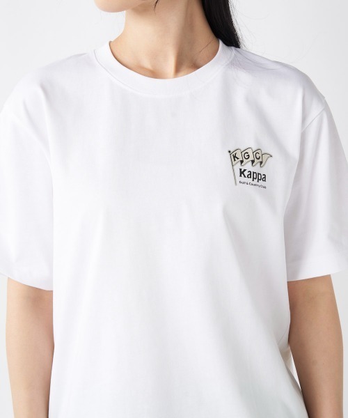 Kappa(カッパ)の「≪ウェルネスシリーズ≫バックグラフィック ユニセックスTシャツ(Tシャツ/カットソー・レディース・ホワイト/ブラック/サックスブルー・LARGE/MEDIUM/SMALL)」の4枚目の写真