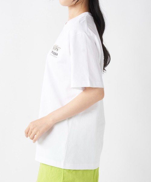 Kappa(カッパ)の「≪ウェルネスシリーズ≫バックグラフィック ユニセックスTシャツ(Tシャツ/カットソー・レディース・ホワイト/ブラック/サックスブルー・LARGE/MEDIUM/SMALL)」の6枚目の写真