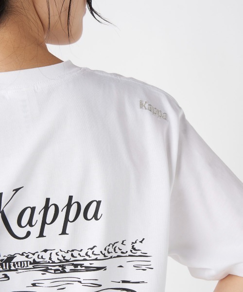 Kappa(カッパ)の「≪ウェルネスシリーズ≫バックグラフィック ユニセックスTシャツ(Tシャツ/カットソー・レディース・ホワイト/ブラック/サックスブルー・LARGE/MEDIUM/SMALL)」の8枚目の写真