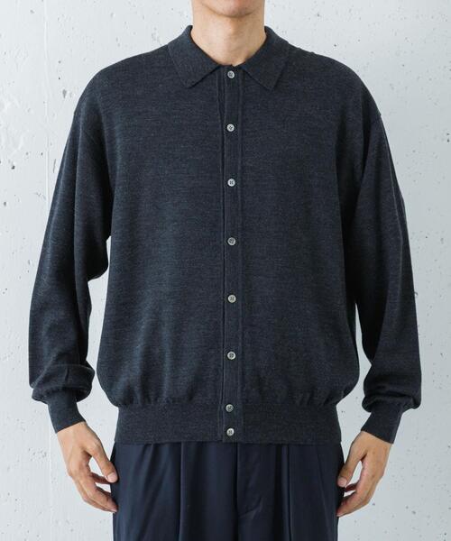 crepuscule（クレプスキュール）の「『別注』crepuscule×URBAN RESEARCH　H-G Knit Shirts（ニット/セーター・メンズ・ダークブラウン/グレー/ブラウン系その他/ブラック・1/2）」の9枚目の写真