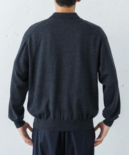 crepuscule（クレプスキュール）の「『別注』crepuscule×URBAN RESEARCH　H-G Knit Shirts（ニット/セーター・メンズ・ダークブラウン/グレー/ブラウン系その他/ブラック・1/2）」の11枚目の写真