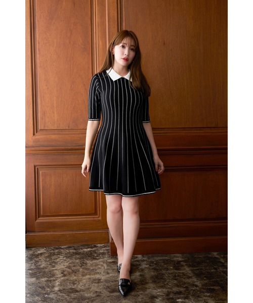 ワンピース Bicolor Knit Dress Set herlipto Bicolor Knit Dress Set
