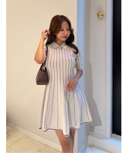 ワンピース herlipto Plaid Jacquard Knit Dress Herlipto plaid jacquard knit dress M - メルカリ
