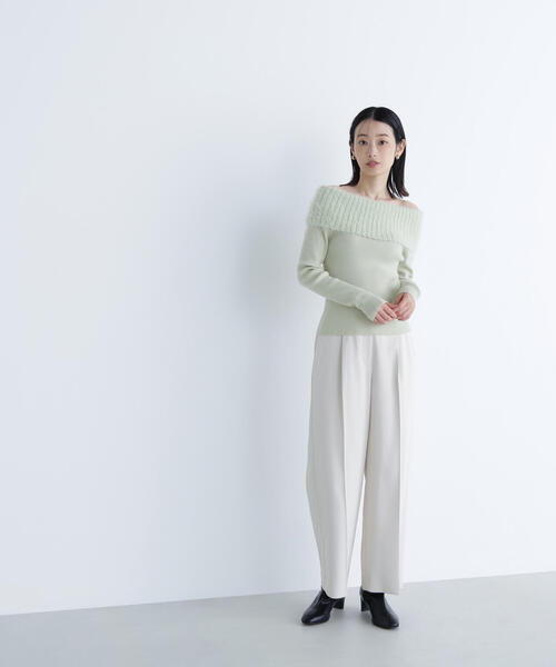 NATURAL BEAUTY BASIC(ナチュラルビューティーベーシック)の「◇メタルディティールタックワイドパンツ(その他パンツ・レディース・ブラック/ベージュ/ベージュ系その他3・SMALL/MEDIUM)」の3枚目の写真