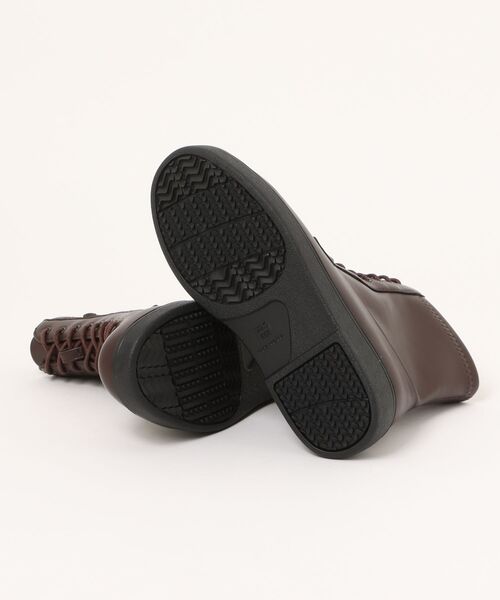 HEAL ME(ヒールミー)の「heal me ヒールミー レディース レースアップマニッシュブーツ【幅広3E/滑りにくい/暖か裏起毛】スニカル 225306(ブーツ・レディース・ダークブラウン/ブラック・22.5cm/23.5cm/24.5cm/25.5cm/23.0cm/24.0cm/25.0cm)」の4枚目の写真