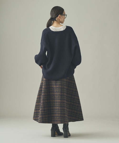 Curensology（カレンソロジー）の「Curensology(カレンソロジー)/＜ＣＳＧ＞リバーチェックスカート（スカート・レディース・ネイビー・FREE）」の6枚目の写真