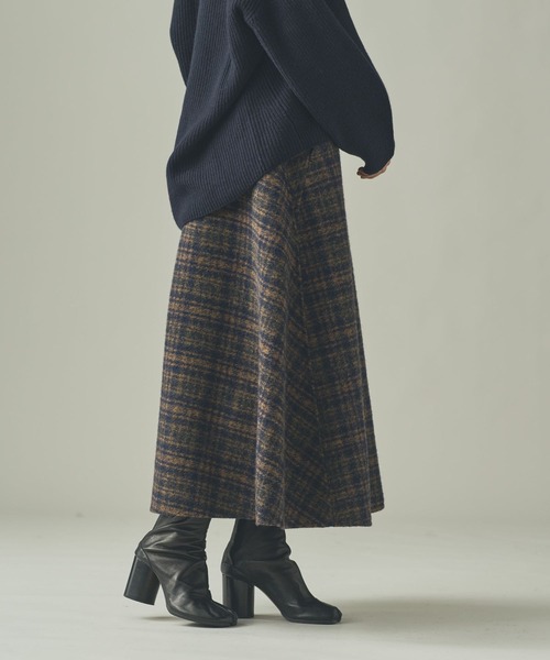 Curensology（カレンソロジー）の「Curensology(カレンソロジー)/＜ＣＳＧ＞リバーチェックスカート（スカート・レディース・ネイビー・FREE）」の5枚目の写真