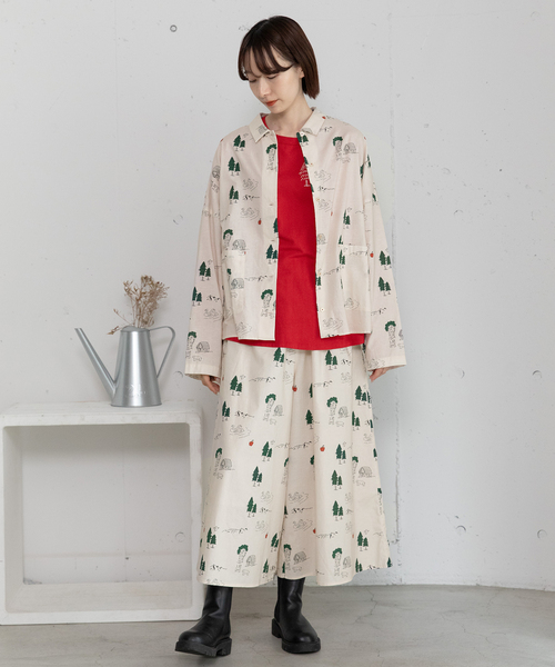 POU DOU DOU（プードゥドゥ）の「スワンレイクプリントポケットシャツ（シャツ/ブラウス・レディース・キナリ/ベージュ・M）」の7枚目の写真