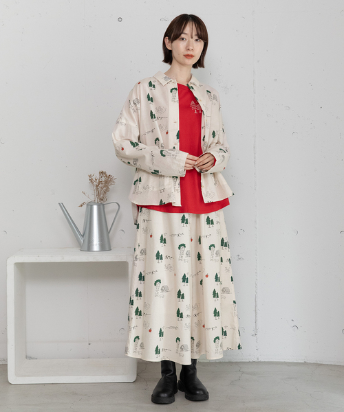 POU DOU DOU（プードゥドゥ）の「スワンレイクプリントポケットシャツ（シャツ/ブラウス・レディース・キナリ/ベージュ・M）」の8枚目の写真