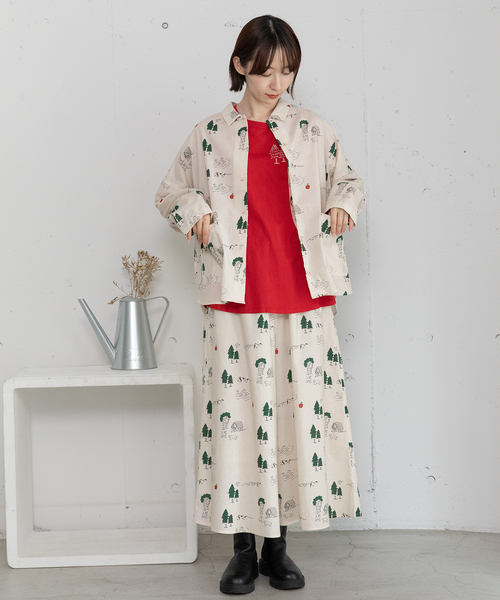 POU DOU DOU（プードゥドゥ）の「スワンレイクプリントポケットシャツ（シャツ/ブラウス・レディース・キナリ/ベージュ・M）」の9枚目の写真