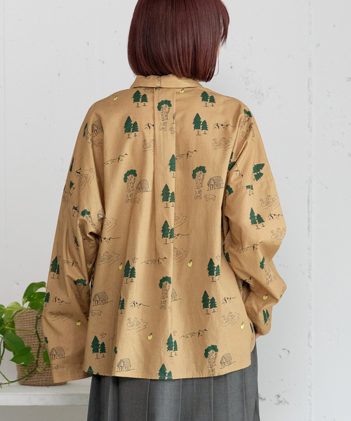 POU DOU DOU（プードゥドゥ）の「スワンレイクプリントポケットシャツ（シャツ/ブラウス・レディース・キナリ/ベージュ・M）」の16枚目の写真