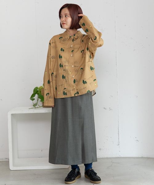 POU DOU DOU（プードゥドゥ）の「スワンレイクプリントポケットシャツ（シャツ/ブラウス・レディース・キナリ/ベージュ・M）」の17枚目の写真