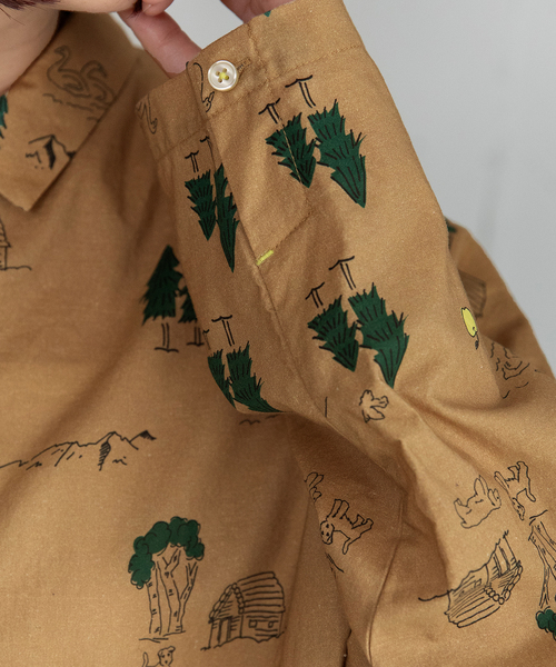 POU DOU DOU（プードゥドゥ）の「スワンレイクプリントポケットシャツ（シャツ/ブラウス・レディース・キナリ/ベージュ・M）」の21枚目の写真