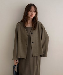 forte_forte ノーカラージャケット ブラウン forte_forte ノーカラージャケット ブラウン 楽天市場】【洋服の