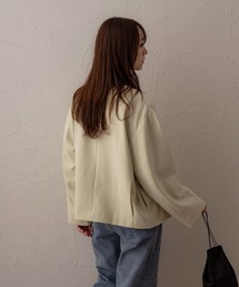 NOAHL（ノアル）の「【NOAHL】MIXツイルノーカラージャケット（ノーカラージャケット）」