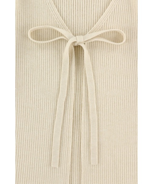 ALEXIA STAM（アリシアスタン）の「Rib Knit Ribbon Cardigan /リブリボンカーディガン（Tシャツ/カットソー・レディース・ブラック/アイボリー/レッド・M/S）」の22枚目の写真