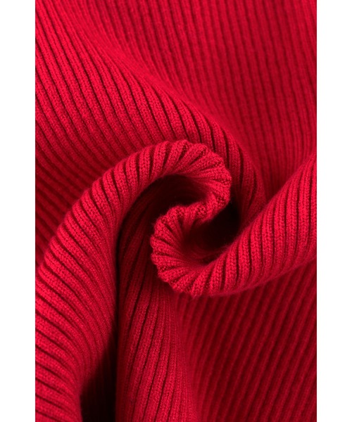 ALEXIA STAM（アリシアスタン）の「Rib Knit Ribbon Cardigan /リブリボンカーディガン（Tシャツ/カットソー・レディース・ブラック/アイボリー/レッド・M/S）」の9枚目の写真