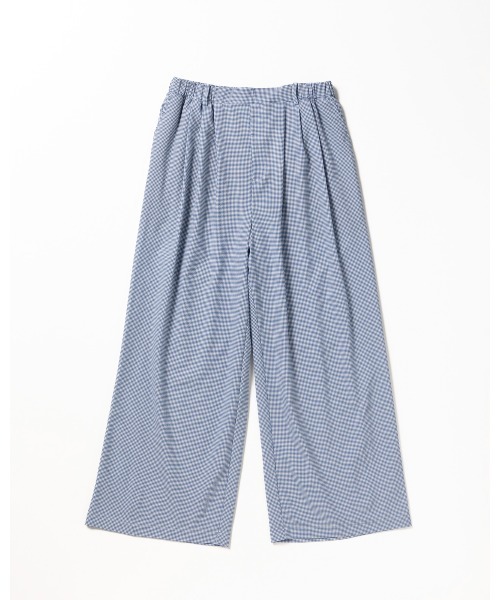 THOUSAND MILE（サウザンドマイル）の「[L's]LONG WIDE PANTS HIGH AIR PERMEABILITY CHECK/ロングワイドパンツ（その他パンツ・レディース・ブルー系その他/ブラック系その他/ブラウン系その他・M/L）」の3枚目の写真