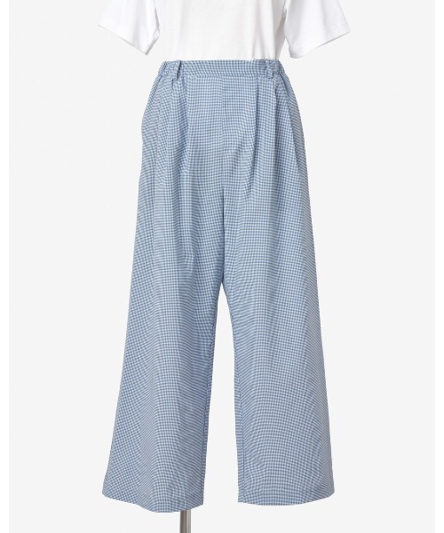 THOUSAND MILE（サウザンドマイル）の「[L's]LONG WIDE PANTS HIGH AIR PERMEABILITY CHECK/ロングワイドパンツ（その他パンツ・レディース・ブルー系その他/ブラック系その他/ブラウン系その他・M/L）」の7枚目の写真