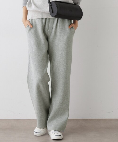 Dessin(デッサン)の「【ウエストゴム/洗える】コットンニットリラクシーパンツ(その他パンツ・レディース・グレー/ネイビー・01/02)」の1枚目の写真