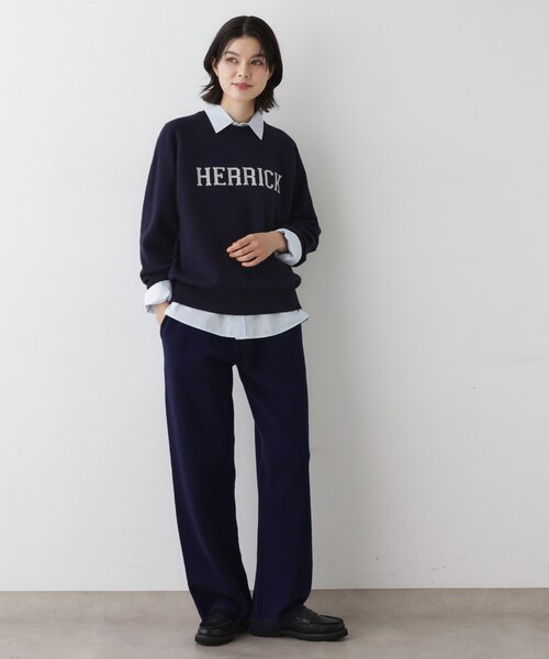 Dessin(デッサン)の「【ウエストゴム/洗える】コットンニットリラクシーパンツ(その他パンツ・レディース・グレー/ネイビー・01/02)」の11枚目の写真