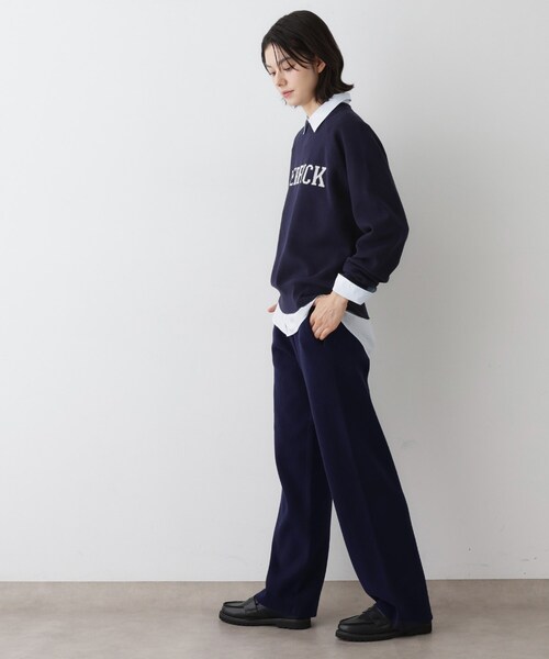 Dessin(デッサン)の「【ウエストゴム/洗える】コットンニットリラクシーパンツ(その他パンツ・レディース・グレー/ネイビー・01/02)」の10枚目の写真