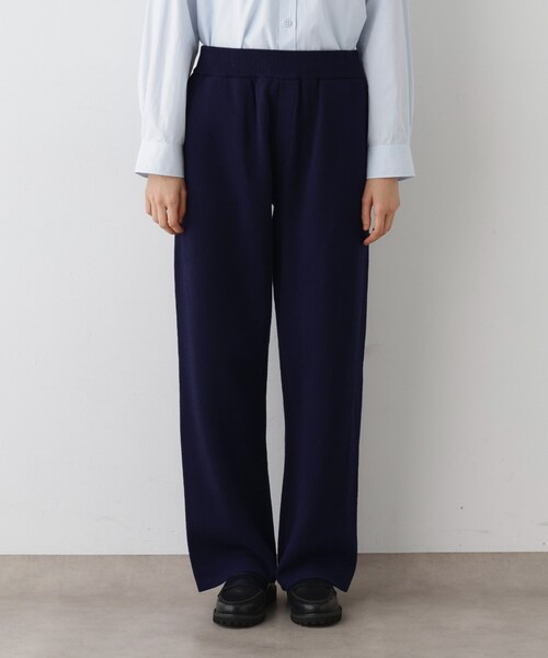 Dessin(デッサン)の「【ウエストゴム/洗える】コットンニットリラクシーパンツ(その他パンツ・レディース・グレー/ネイビー・01/02)」の8枚目の写真