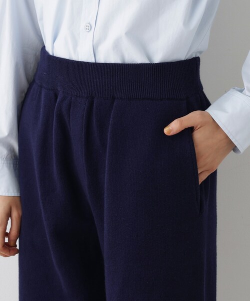 Dessin(デッサン)の「【ウエストゴム/洗える】コットンニットリラクシーパンツ(その他パンツ・レディース・グレー/ネイビー・01/02)」の5枚目の写真