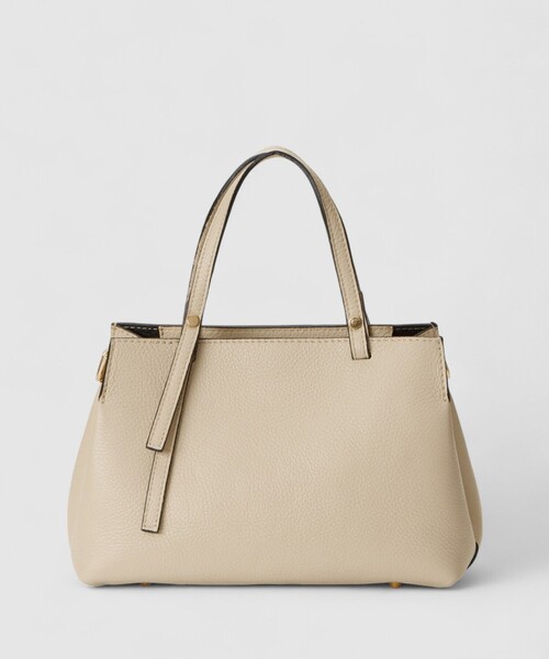 ANAYI(アナイ)の「◇シュリンクレザー2WAYハンドバッグ(ハンドバッグ・レディース・オフホワイト/チャコールグレー/ブラック・FREE)」の1枚目の写真