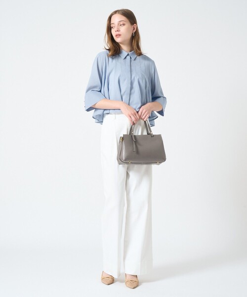 ANAYI(アナイ)の「◇シュリンクレザー2WAYハンドバッグ(ハンドバッグ・レディース・オフホワイト/チャコールグレー/ブラック・FREE)」の9枚目の写真