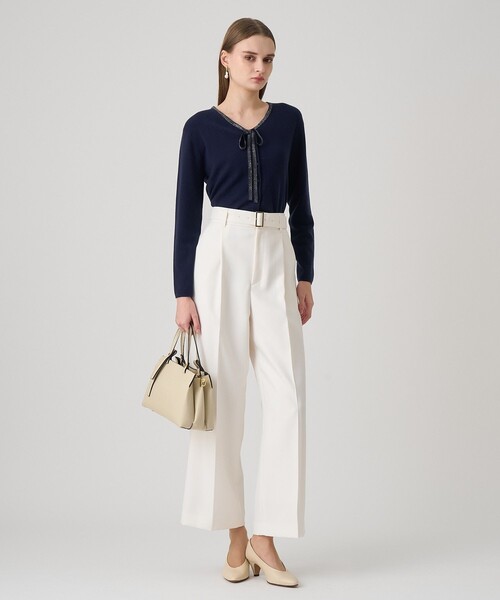 ANAYI(アナイ)の「◇シュリンクレザー2WAYハンドバッグ(ハンドバッグ・レディース・オフホワイト/チャコールグレー/ブラック・FREE)」の12枚目の写真