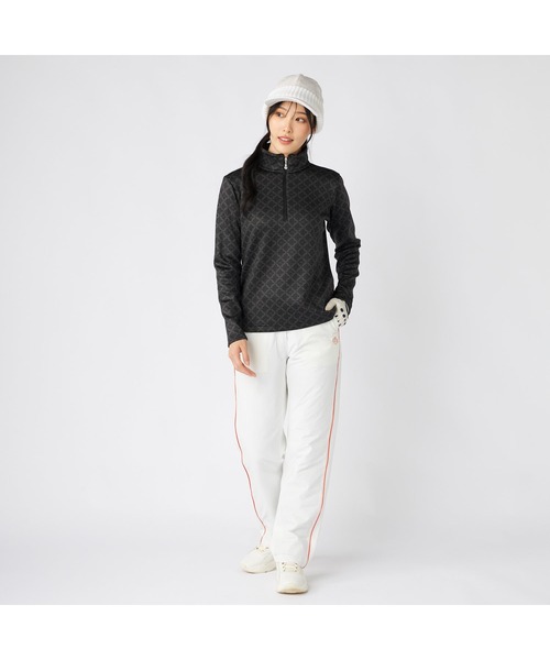 marie claire（マリ・クレール）の「marie claire GOLF マリクレールゴルフ ゴルフウェア  ワンポイントロゴ ストレッチ 中綿 配色パイピング ハイブリッドロングパンツ（その他パンツ・レディース・ネイビー/ブラック/オフホワイト・M/L）」の9枚目の写真