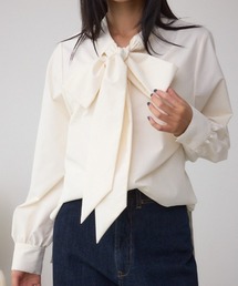 AZUL by moussy（アズールバイマウジー）の「ボウタイリボンブラウス（シャツ/ブラウス）」