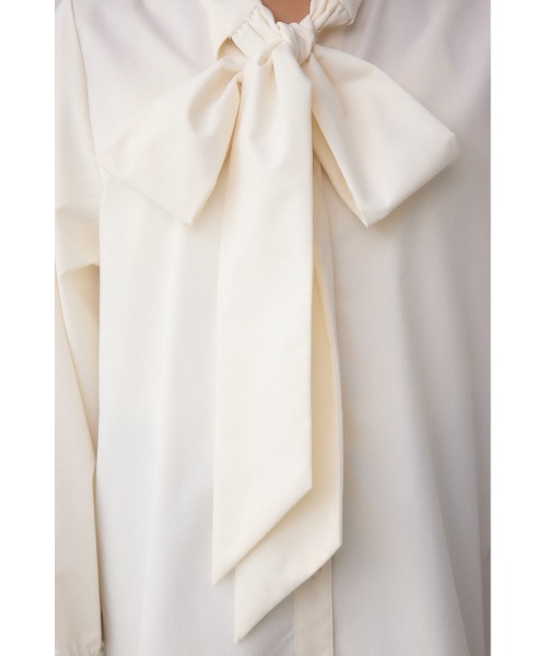 AZUL by moussy（アズールバイマウジー）の「ボウタイリボンブラウス（シャツ/ブラウス・レディース・ブラウン系その他/アイボリー/チャコールグレー・FREE）」の11枚目の写真