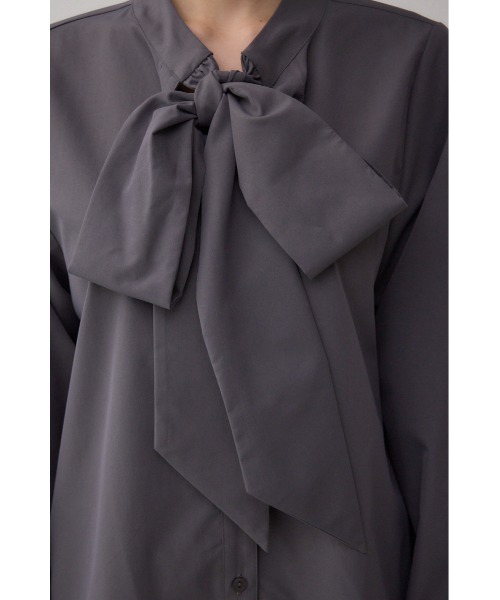 AZUL by moussy（アズールバイマウジー）の「ボウタイリボンブラウス（シャツ/ブラウス・レディース・ブラウン系その他/アイボリー/チャコールグレー・FREE）」の22枚目の写真