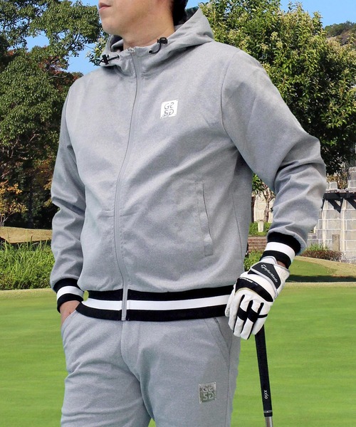 セール】ゴルフパーカー ゴルフウェア フルジップアップフーディー