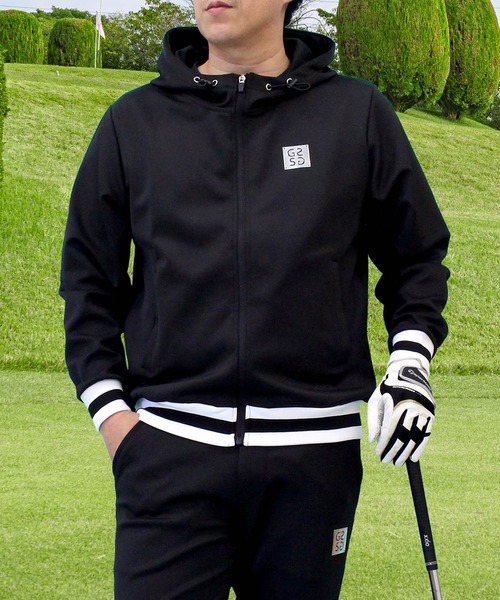 セール】ゴルフパーカー ゴルフウェア フルジップアップフーディー
