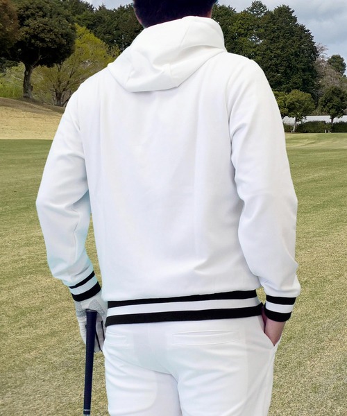 ゴルフパーカー ゴルフウェア フルジップアップフーディー ポンチ