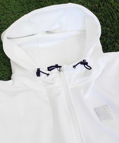 ゴルフパーカー ゴルフウェア フルジップアップフーディー ポンチ