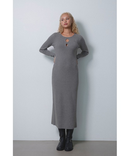 Two-Way Knit Long Dress /2way ニットワンピ（ワンピース）｜ALEXIA