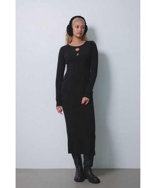 Two-Way Knit Long Dress /2way ニットワンピ（ワンピース）｜ALEXIA