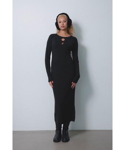 Two-Way Knit Long Dress /2way ニットワンピ（ワンピース）｜ALEXIA