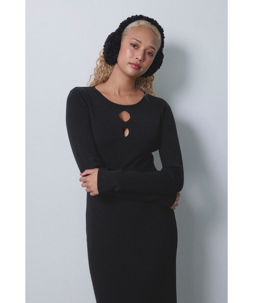 ALEXIA STAM（アリシアスタン）の「Two-Way Knit Long Dress /2way ニットワンピ（ワンピース・レディース・ブラック/ホワイト系その他/グレー・S/M）」の14枚目の写真