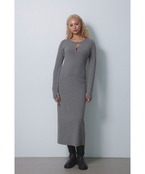 Two-Way Knit Long Dress /2way ニットワンピ（ワンピース）｜ALEXIA