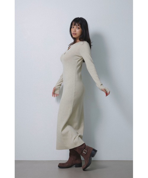 ALEXIA STAM（アリシアスタン）の「Two-Way Knit Long Dress /2way ニットワンピ（ワンピース・レディース・ブラック/ホワイト系その他/グレー・S/M）」の9枚目の写真
