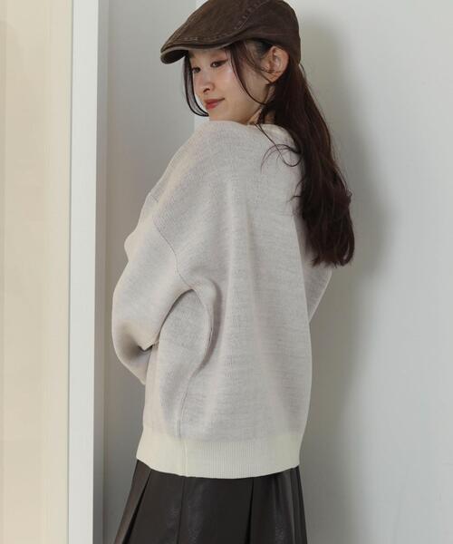 WEGO/【25年秋冬新作】レタリングニットプルオーバー（ニット/セーター