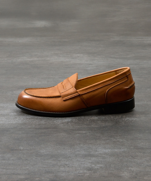 PADRONE（パドローネ）の「PADRONE パドローネ / Ex. LEATHER COIN LOAFER [CLYDE] 別注レザーコインローファー 日本製 / PA8587-2310（ローファー・メンズ・ベージュ/ダークブラウン/ブラック/キャメル・40/42/41/43）」の22枚目の写真