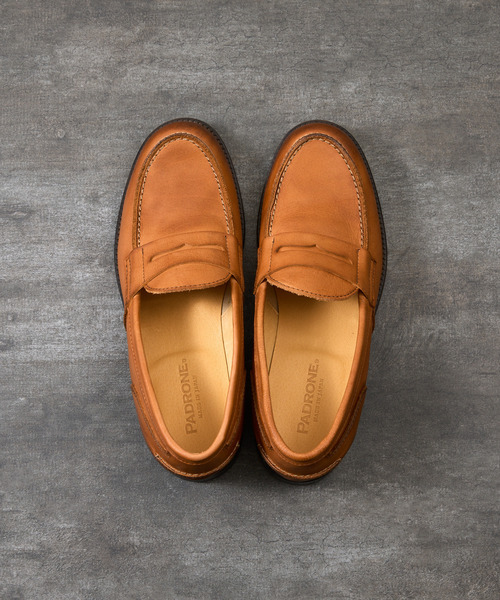 PADRONE（パドローネ）の「PADRONE パドローネ / Ex. LEATHER COIN LOAFER [CLYDE] 別注レザーコインローファー 日本製 / PA8587-2310（ローファー・メンズ・ベージュ/ダークブラウン/ブラック/キャメル・40/42/41/43）」の14枚目の写真