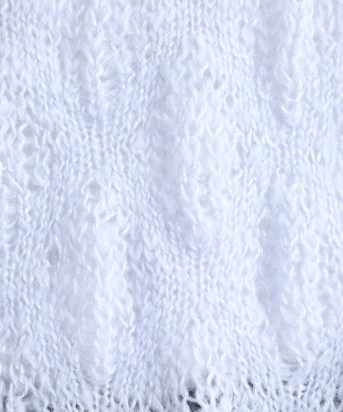 セール】モコモコ編みシアープルオーバー（ニット/セーター